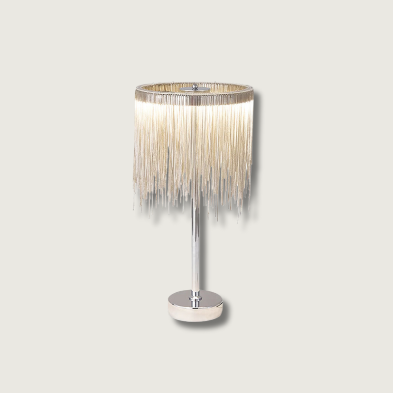 ChicGlow - Table Lamp with Sophisticated Tassel Details and Ambient Lighting 0