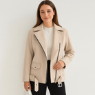 Clara Vienne | Trendy Women's Mid-Calf Jacket with Asymmetrical Zip 0