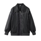 Clarisse | Women's Oversized Leather Winter Jacket 0