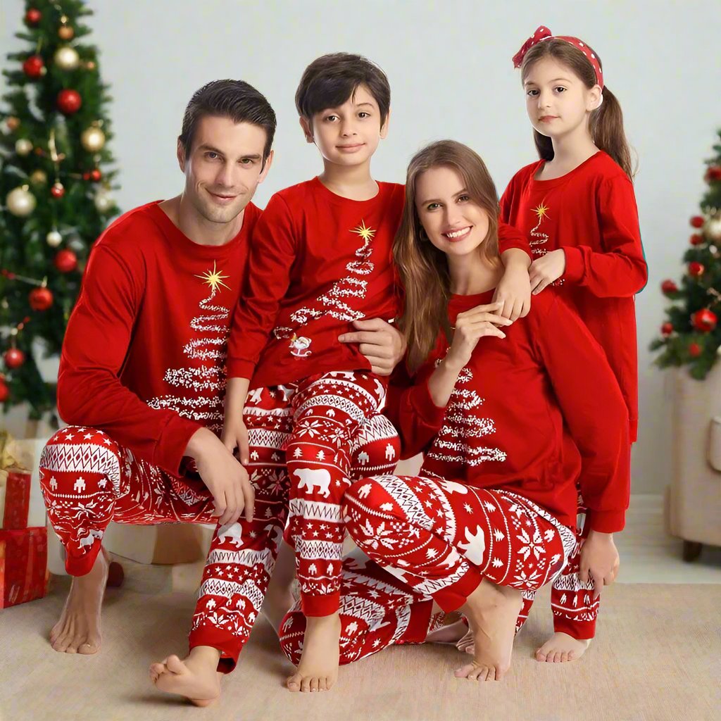 CozyNest | Festive Soft Matching Family Christmas Pajama Set 0