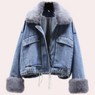 Delilah | Women's Modern Denim Down Winter Jacket 0