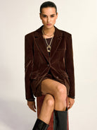 Destiny | Velvet Shawl Collar Blazer 2