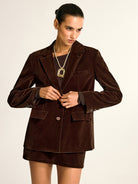 Destiny | Velvet Shawl Collar Blazer 3