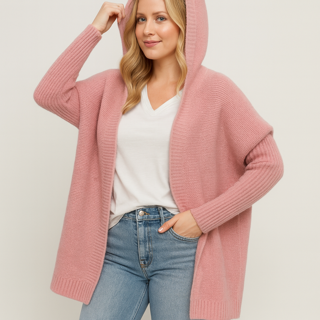 Elena Vero | Women's Knitted Hooded Cardigan 0