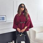 Evelina | Chic Women's Cape Coat – Elegant Style with Sophisticated High Neck 0