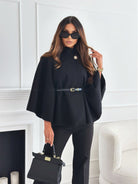 Evelina | Chic Women's Cape Coat – Elegant Style with Sophisticated High Neck 1