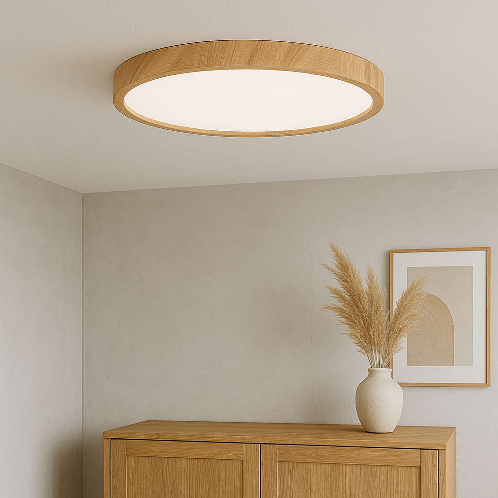 Evilon | Classic Ceiling Lamp with Natural Wood Grain Finish 0