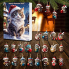 FelineFest | Durable Acrylic Cat Ornament Set for Festive Christmas Decor 1