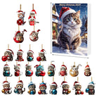 FelineFest | Durable Acrylic Cat Ornament Set for Festive Christmas Decor 6