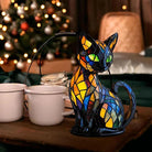 FelineGlow | Charming Artistic Stained Glass Table Lamp for Bedroom or Living Room 1