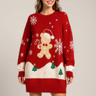 FestiveWarmth | Cozy Oversized Women's Christmas Jumper with Playful Motif 1