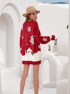 FestiveWarmth | Cozy Oversized Women's Christmas Jumper with Playful Motif 5