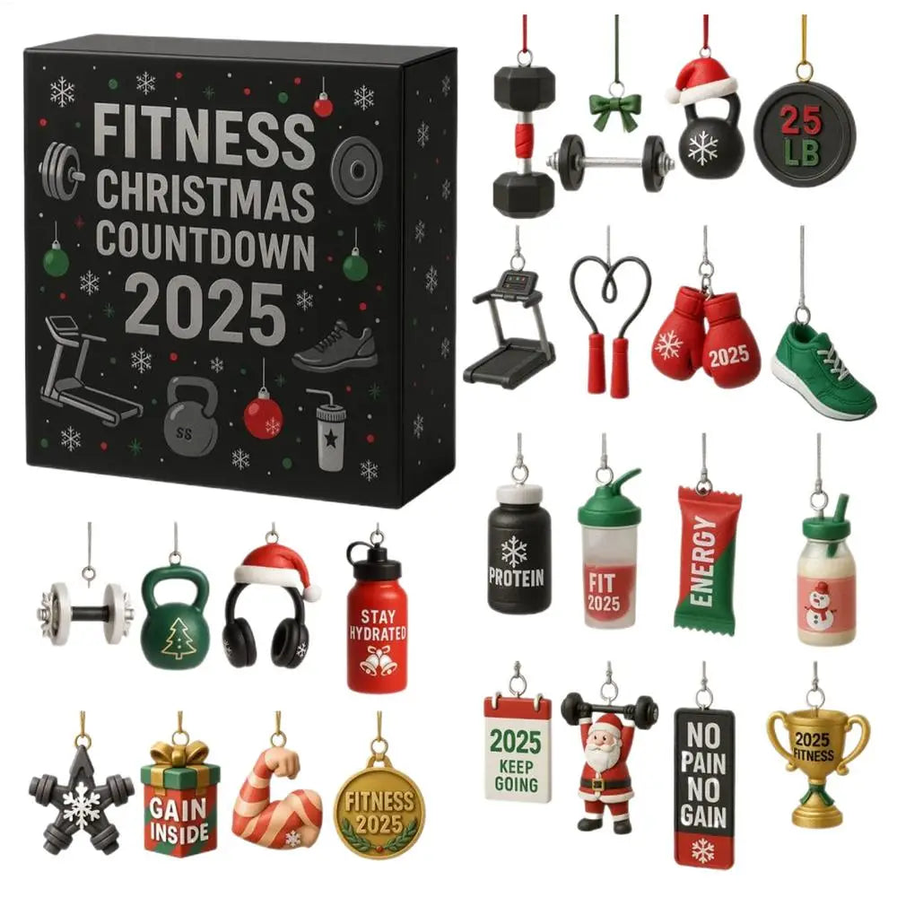 FitSpirit | Cheerful Acrylic Christmas Countdown Advent Calendar for Fitness Fans 0