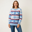 FrostyReindeer | Cozy Festive Women's Christmas Jumper with Reindeer Design 1