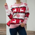 FrostyReindeer | Cozy Festive Women's Christmas Jumper with Reindeer Design 4
