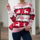 FrostyReindeer | Cozy Festive Women's Christmas Jumper with Reindeer Design 5