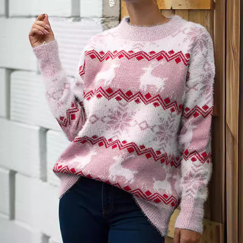 FrostyReindeer | Cozy Festive Women's Christmas Jumper with Reindeer Design 6