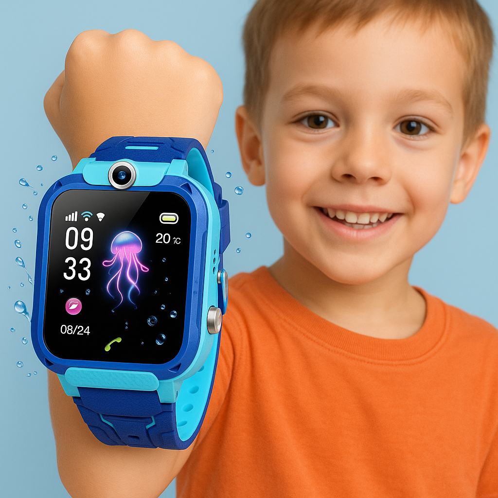 GPS Kids Smartwatch with SOS Function – Waterproof Safety Tracker for Children’s Outdoor Activities 0