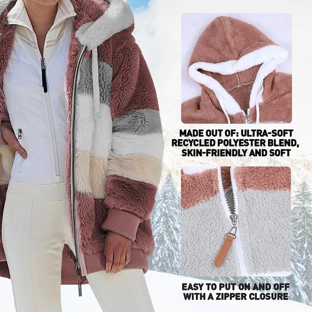 Giorgina | Women's Contrast Quilted Lambswool Winter Coat 2
