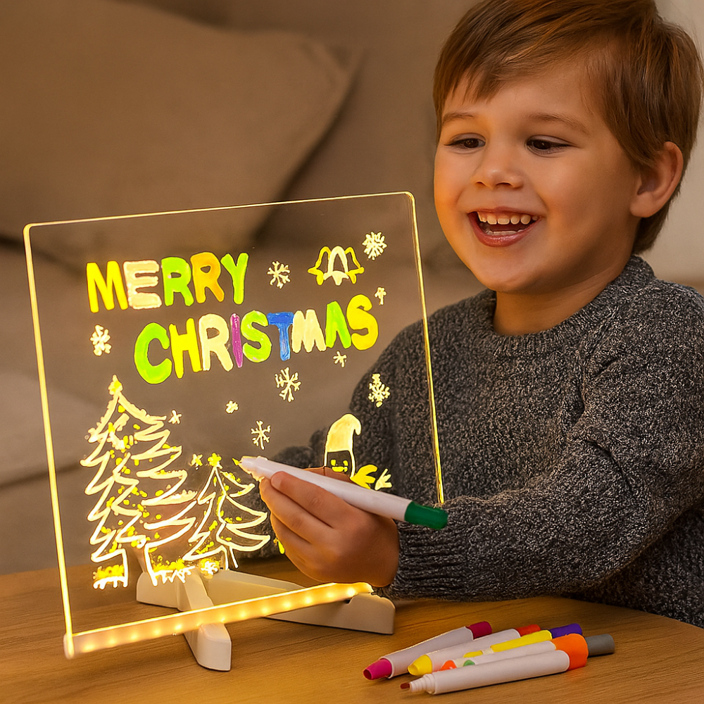 GlowCraft | Kids LED Drawing Board – Creative Christmas Ornament Toy 0