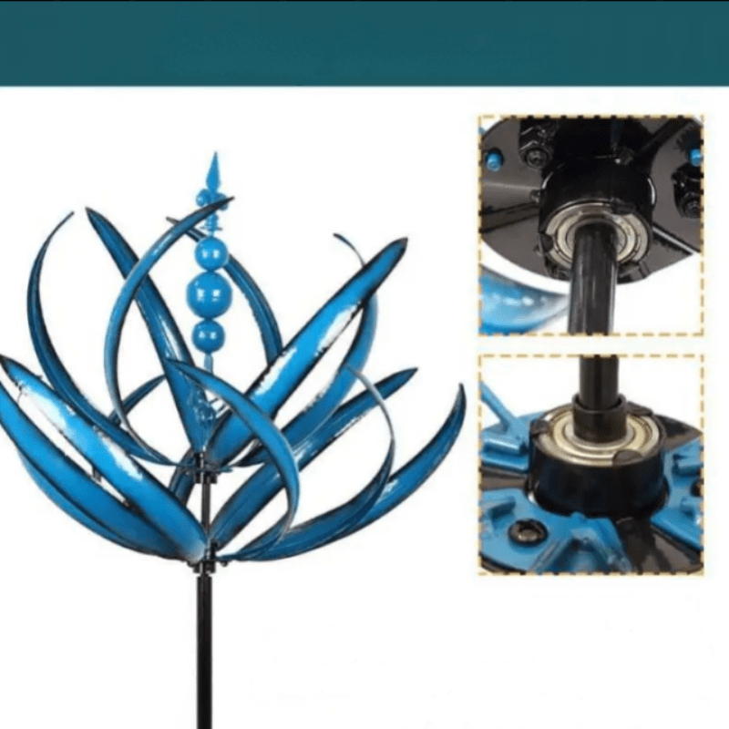 Harlow Wind-Powered Kinetic Garden Sculpture – Elegant Metal Spinner for Outdoor Décor 3