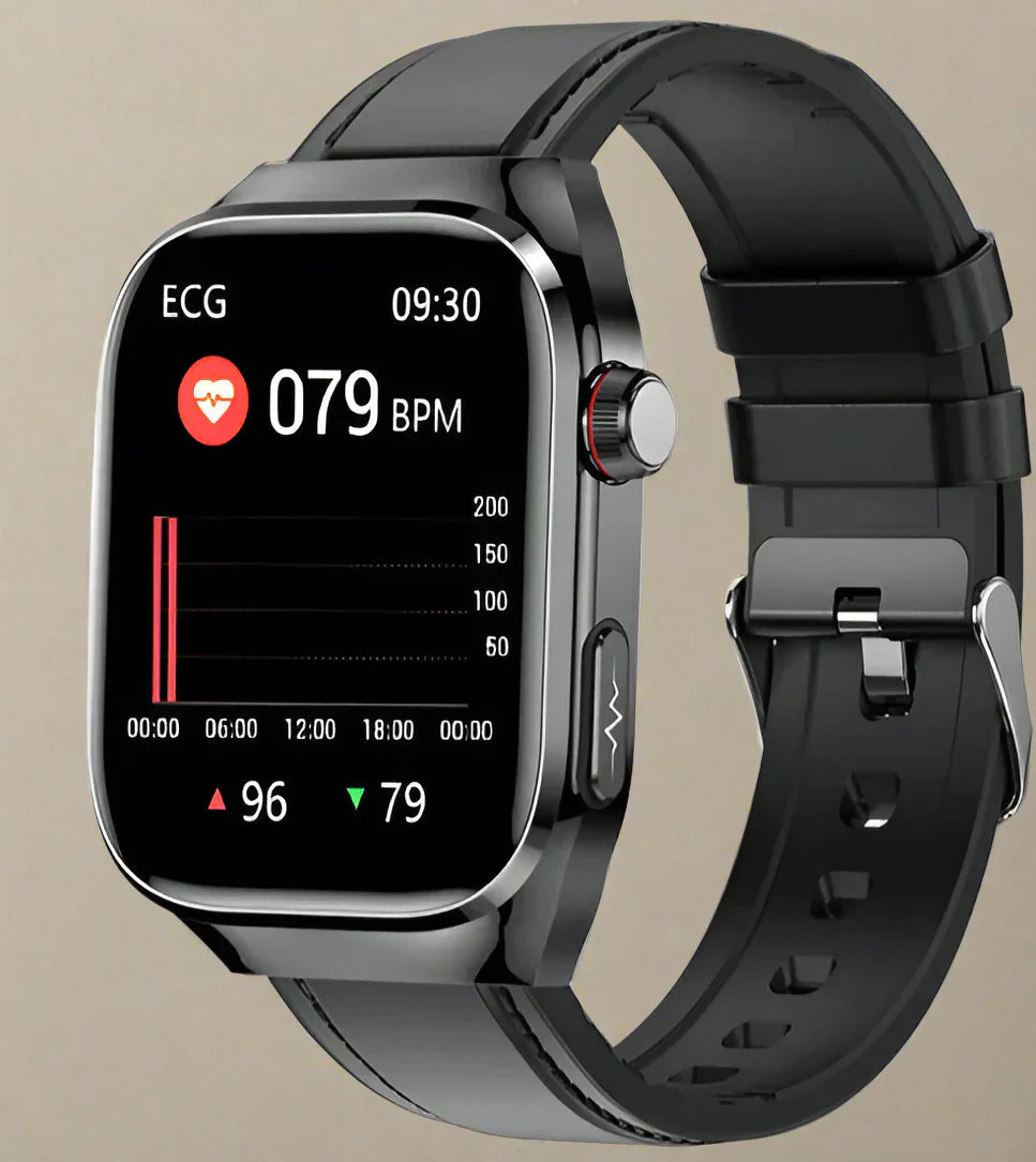 Health Smartwatch with ECG & Blood Sugar Monitoring – 2.04-Inch AMOLED Display & Waterproof Design 1