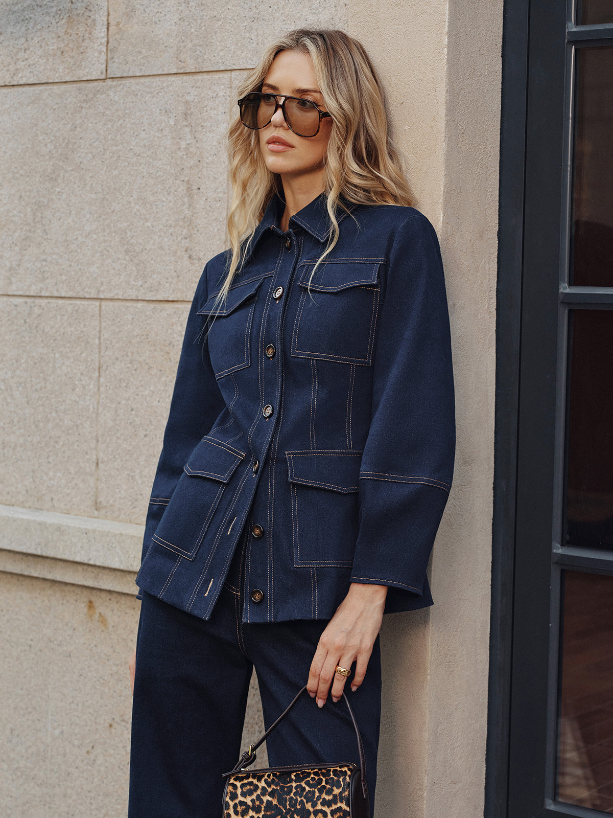 Heaven | Contrast Stitching Denim Jacket 1