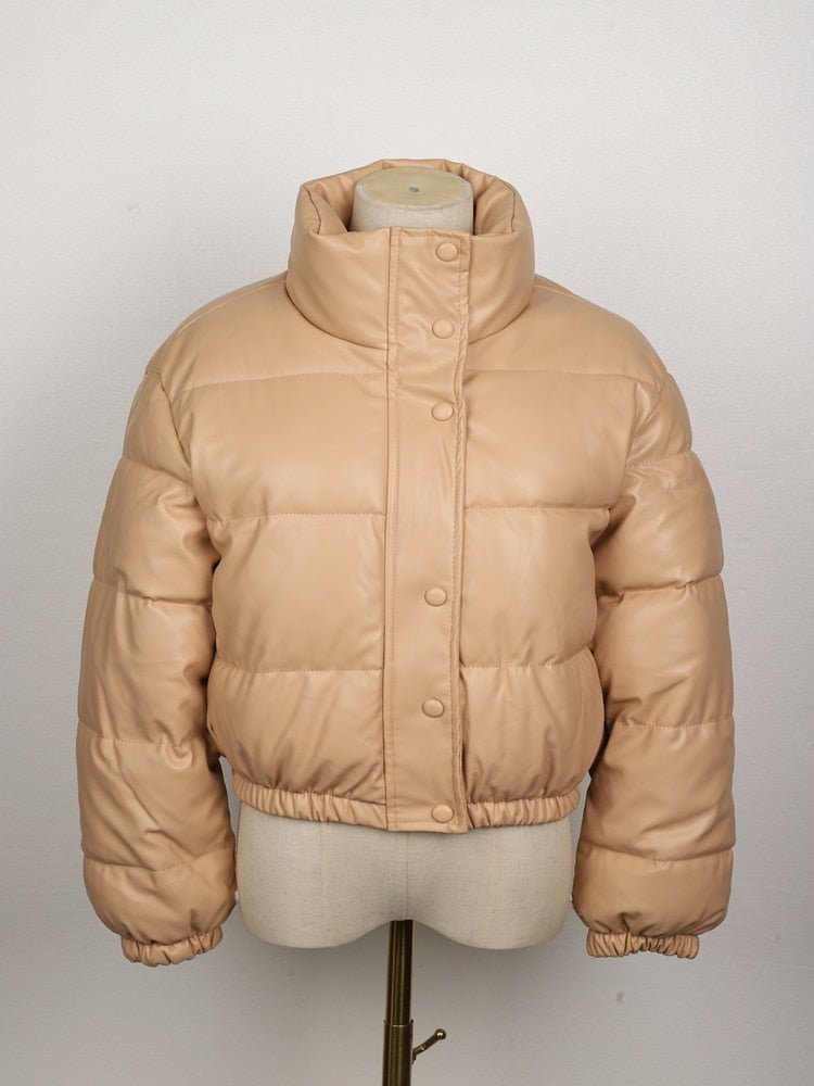 Hovis - Women's quilted jacket made of water-repellent leather 3