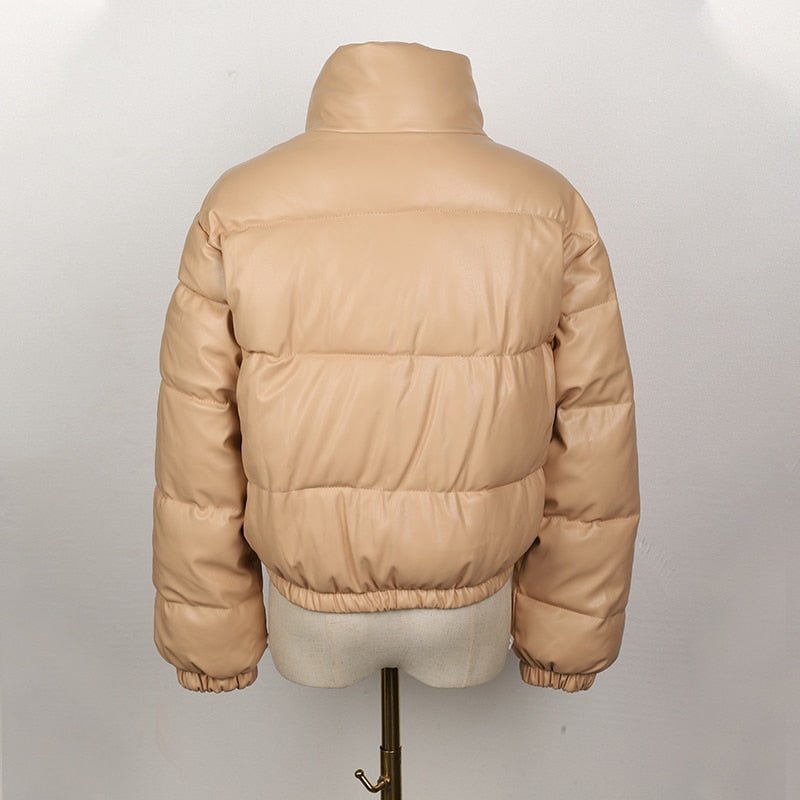 Hovis - Women's quilted jacket made of water-repellent leather 4