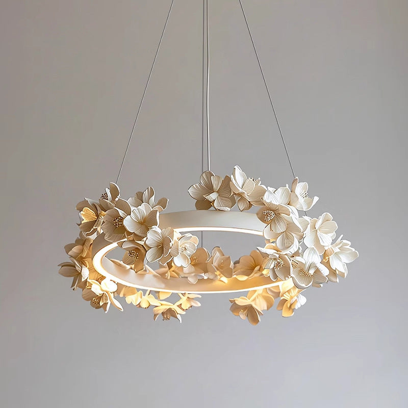 Illunor | Luxurious Chandelier with Modern Touch of Ceramic Flowers 0