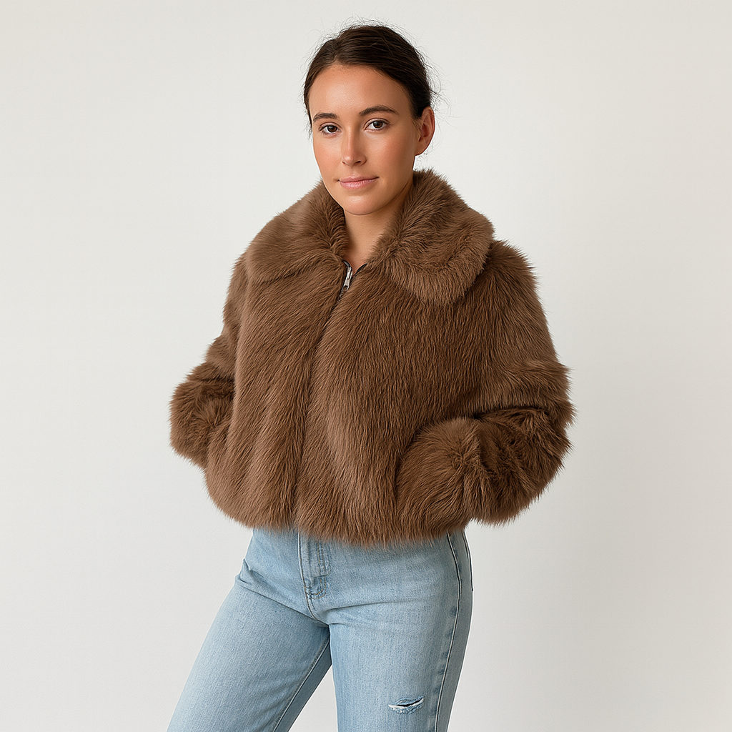 Isabella Faux Fur | Luxury Ladies Coat with Elegant Fur Structure 0