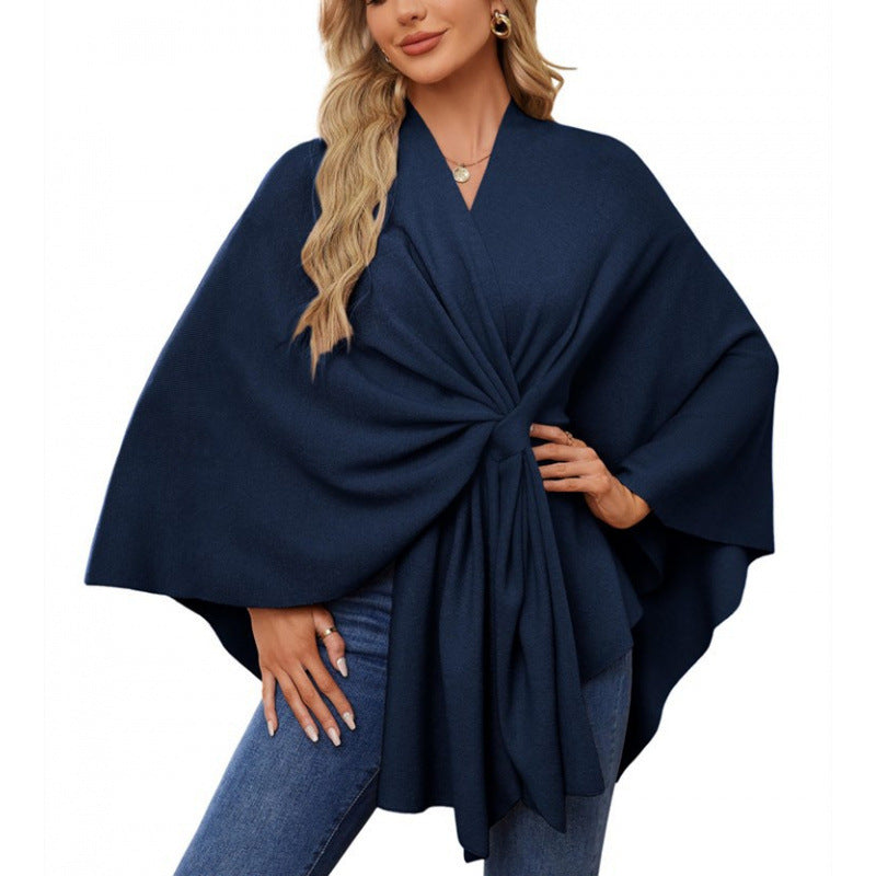 Isabella Wrap | Luxury Women's Wrap Poncho with Waistband 1