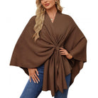 Isabella Wrap | Luxury Women's Wrap Poncho with Waistband 3