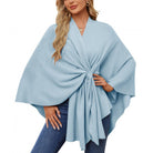Isabella Wrap | Luxury Women's Wrap Poncho with Waistband 4