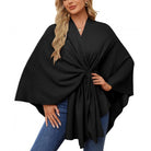 Isabella Wrap | Luxury Women's Wrap Poncho with Waistband 5