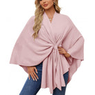 Isabella Wrap | Luxury Women's Wrap Poncho with Waistband 7