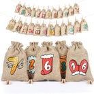 JuteNest | Eco-Friendly Hanging Advent Countdown Calendar with Rustic Design 1