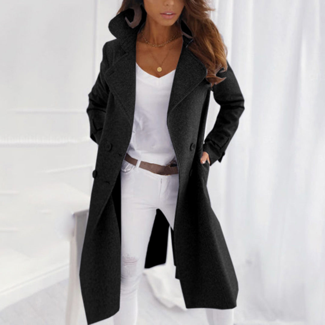 Ladies Long Casual Coat Elegant 0