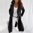 Ladies Long Casual Coat Elegant 0