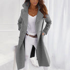 Ladies Long Casual Coat Elegant 3