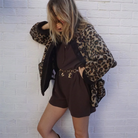 Leah | Women's Leopard Print O-Neck Wool Winter Jacket 2