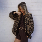 Leah | Women's Leopard Print O-Neck Wool Winter Jacket 4