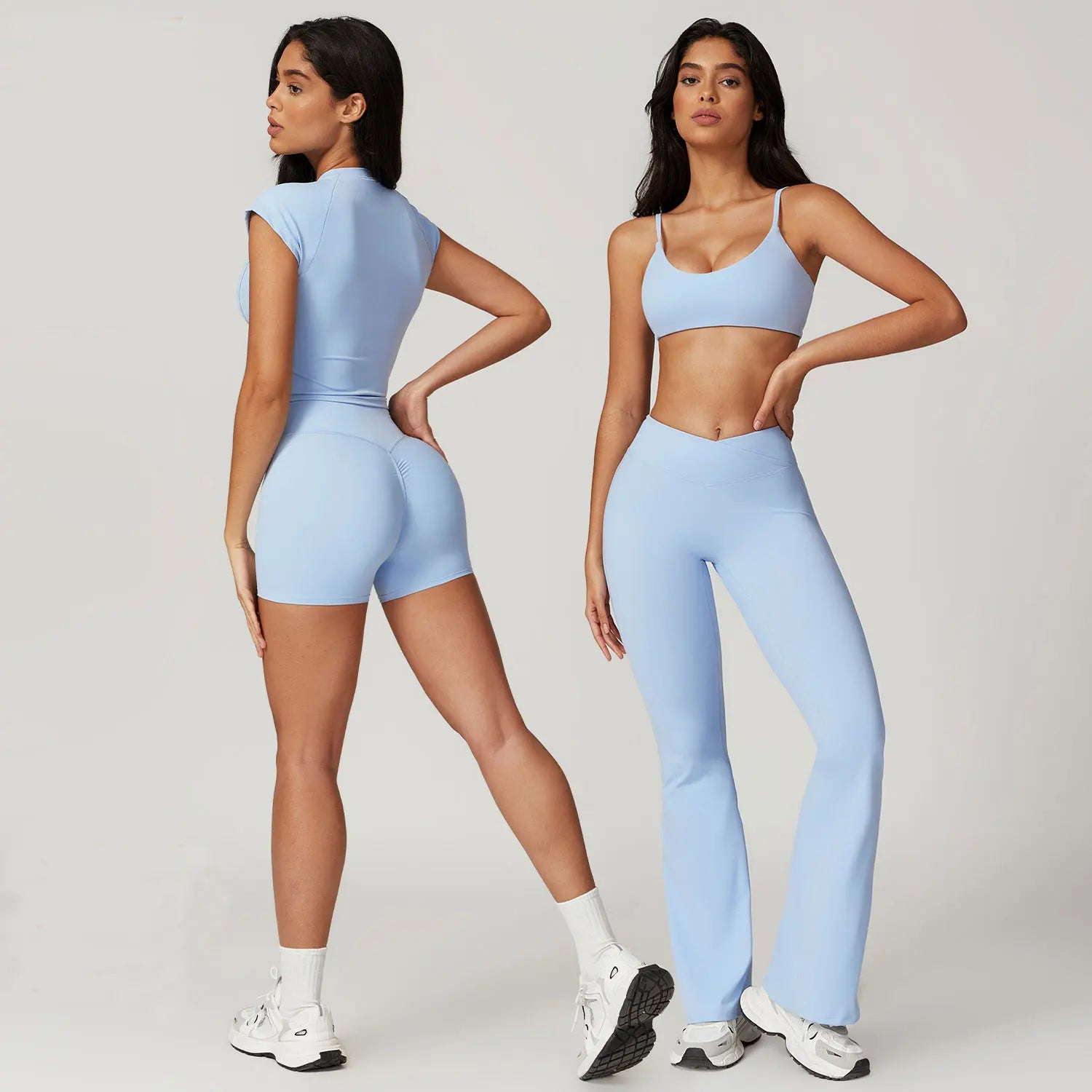 Liam | Atmungsaktives Sportliches Yoga-Set mit Crop-Top und Hochtaillierten Leggings 0