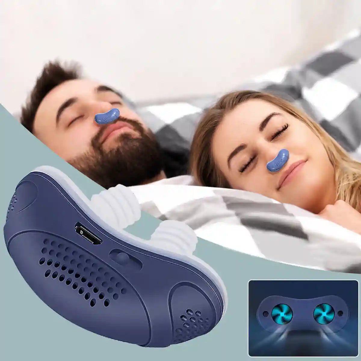 Lightweight CPAP Device for Sleep Apnea Relief – Compact, Quiet, No Mask, USB Rechargeable 0