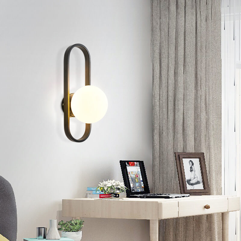 LumaOrb – Sleek Wall Lamp with Circular Glass Design 0