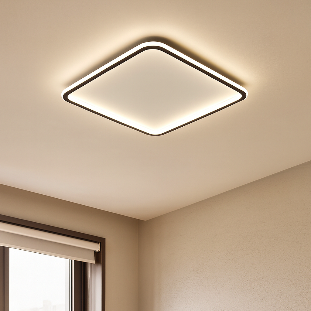 Lumevia | Scandinavian Square Ceiling Lamp with Modern Touch 0