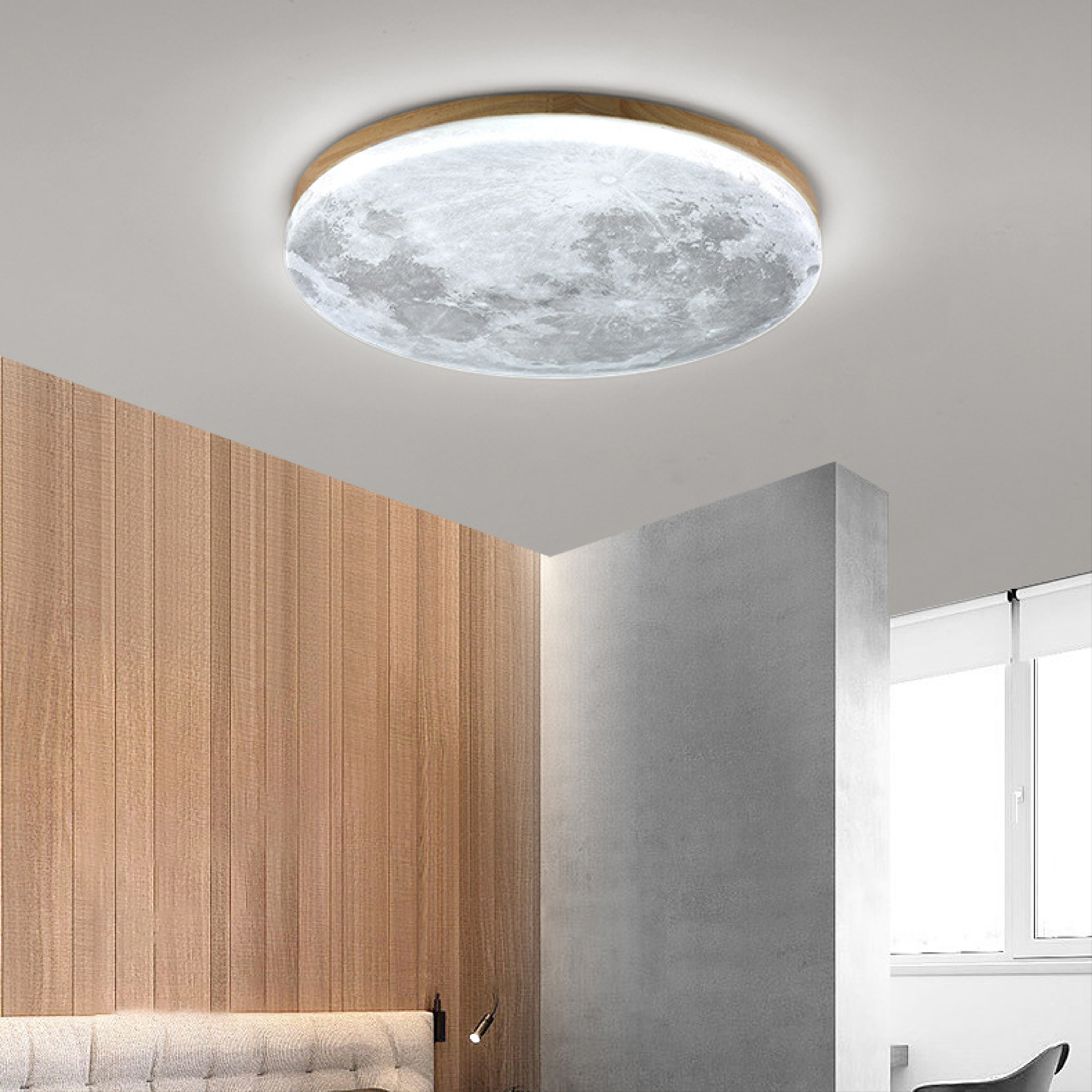 LumiGlow | Luminous Moon Ceiling Lamp for a Glowing Ambience 3