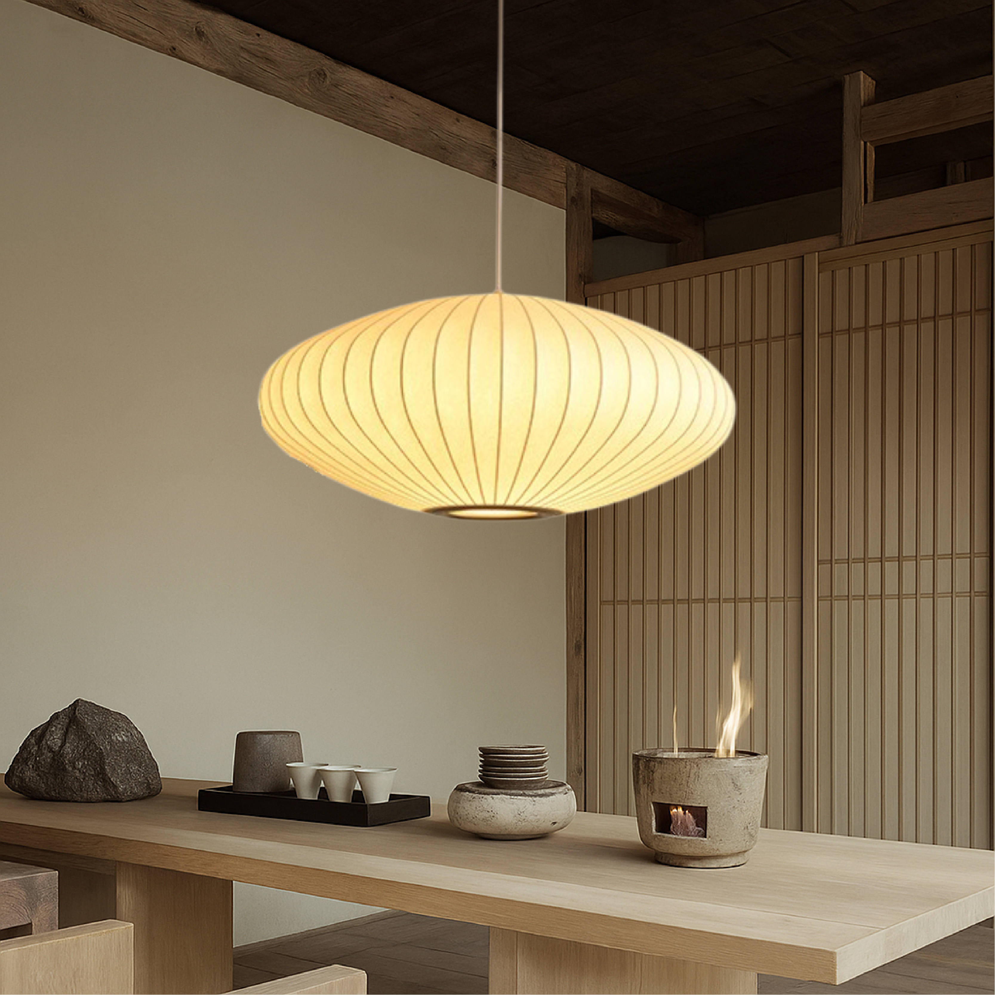 Luminth | Italian-Style Silk Pendant Lamp for Elegant Interiors 1