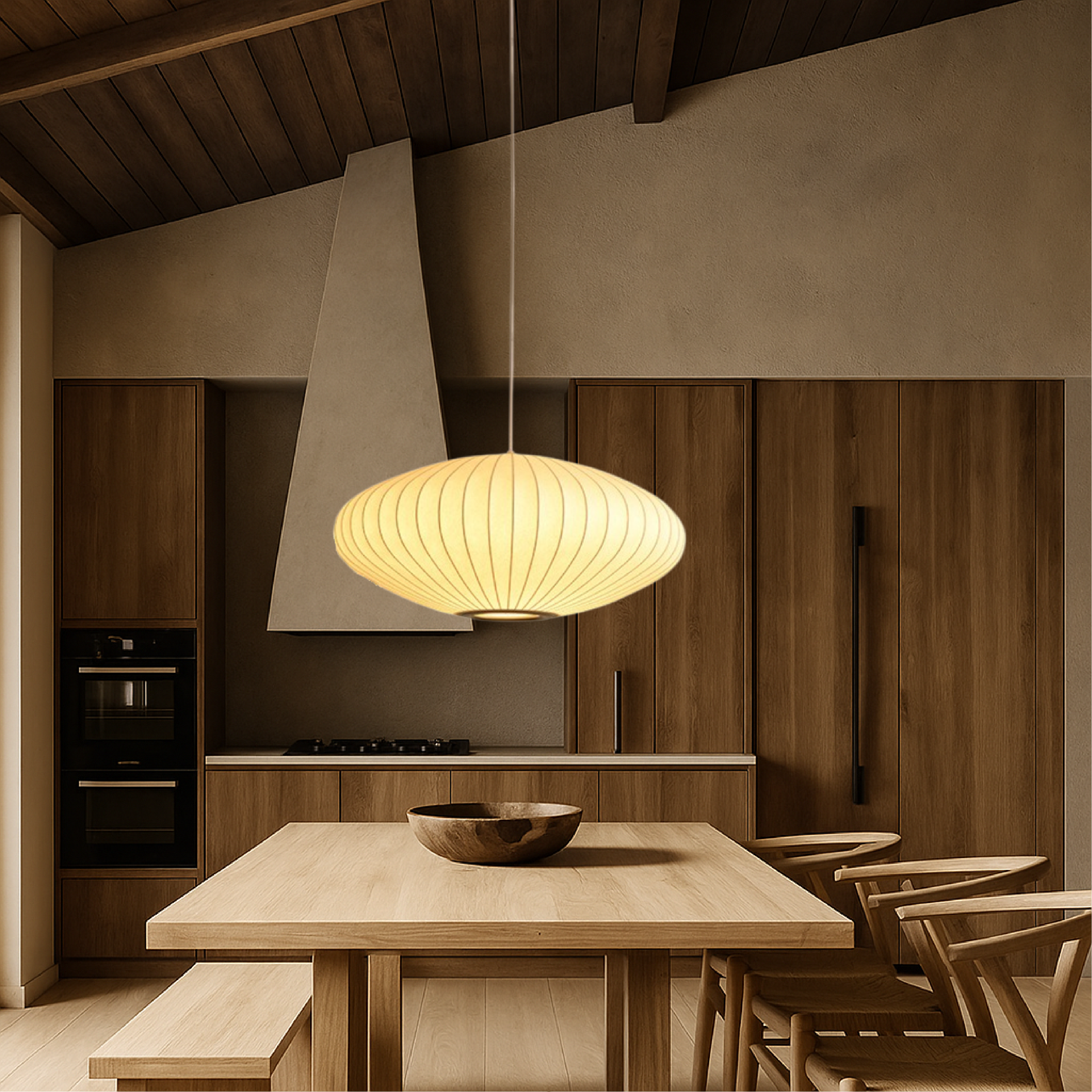 Luminth | Italian-Style Silk Pendant Lamp for Elegant Interiors 7