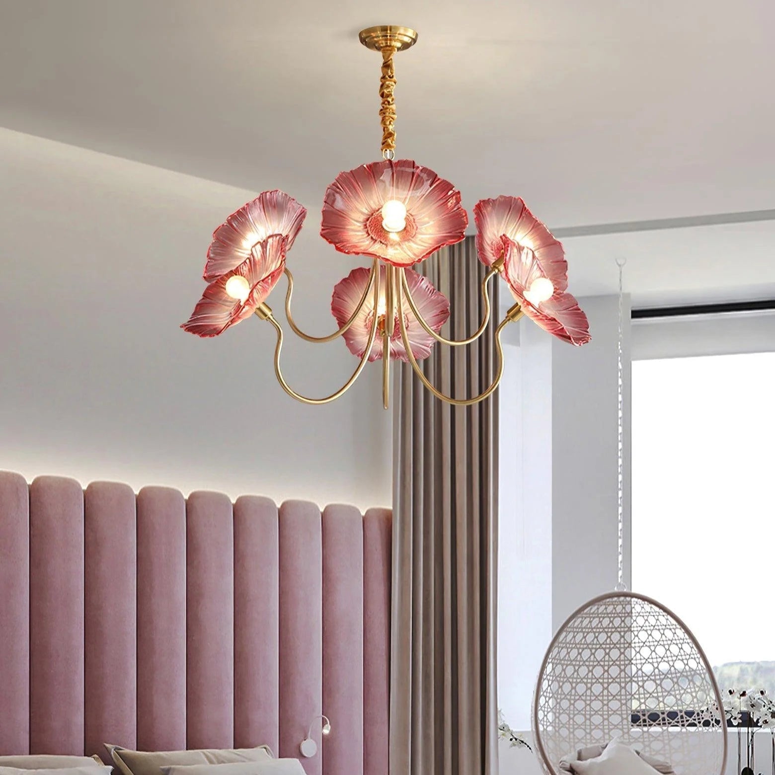 Lunaro | Elegant Lotus Leaf Chandelier for Home Interiors 2